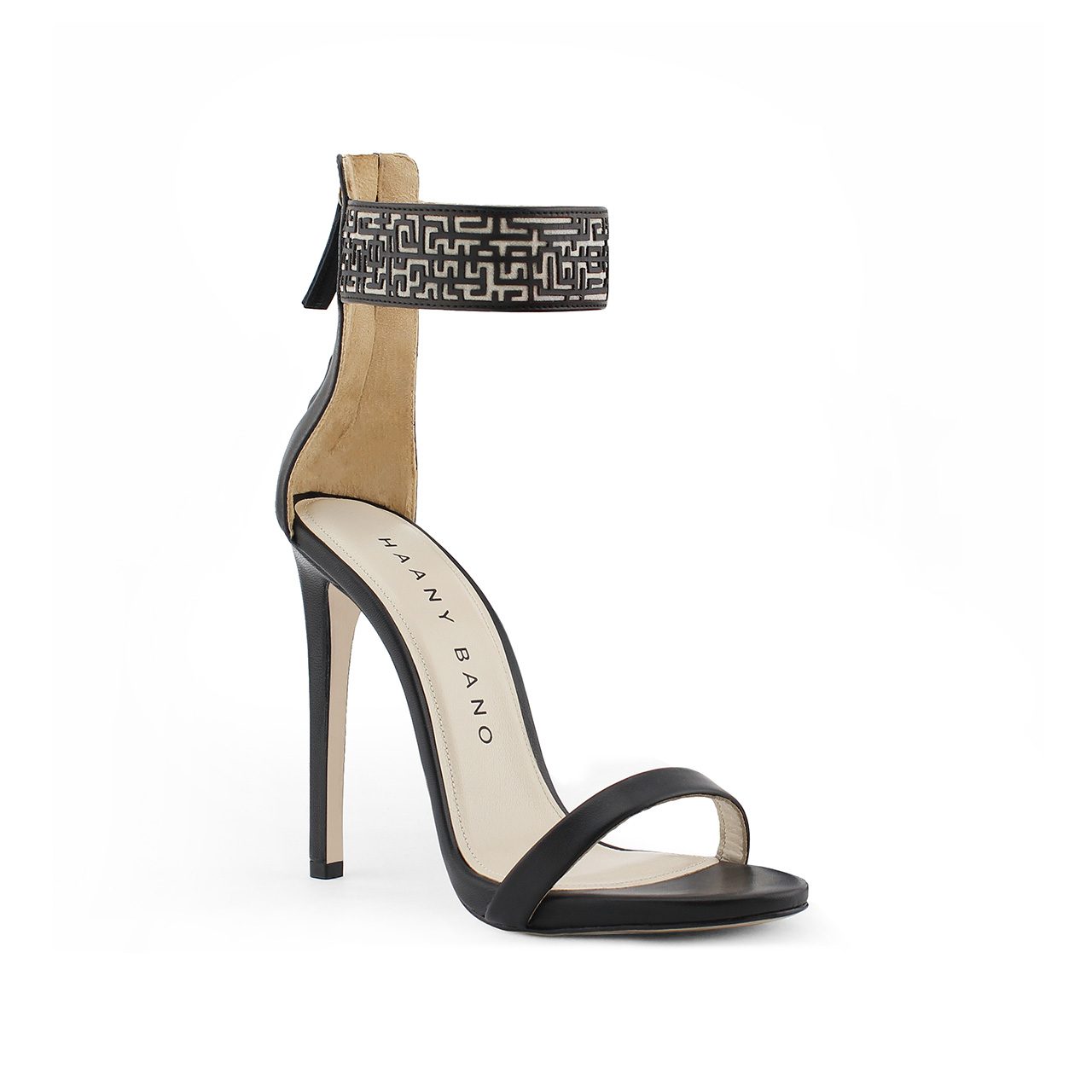 Xeneta Stiletto Sandals Black Profile